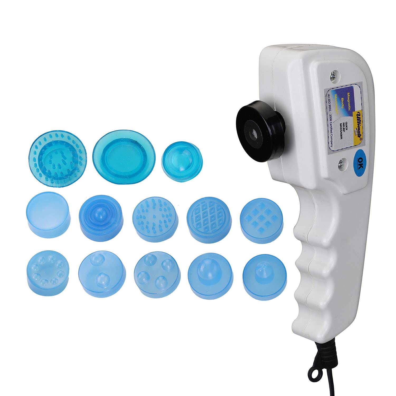 CRESCENT Ultimate Mini 14-in-1 Quick Relief Magnetic Full Body Electric Massager, White