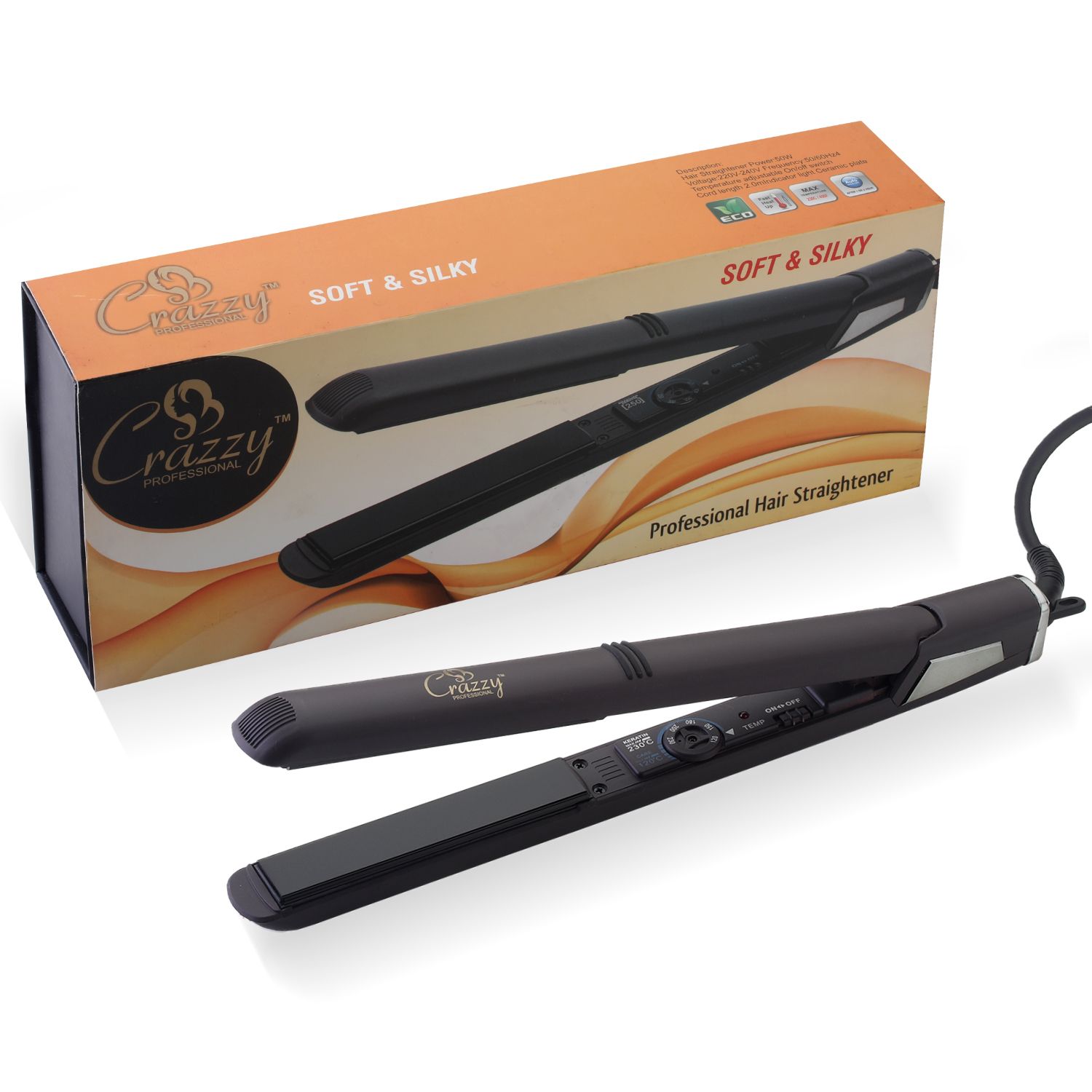 Crazzy Professional Soft and Silky Hair Straighten...