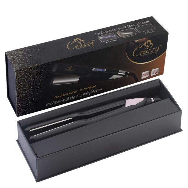 Crazzy professional hair straightener Tourmaline titanium