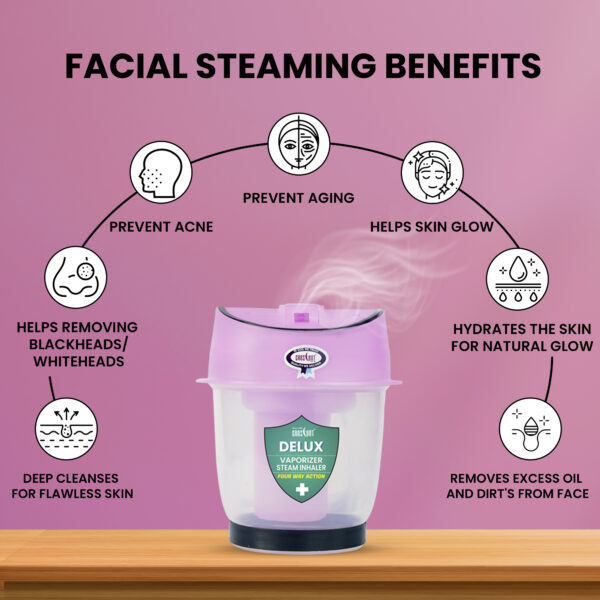 crescent delux facial steamer vaporizer facial steaming benefits