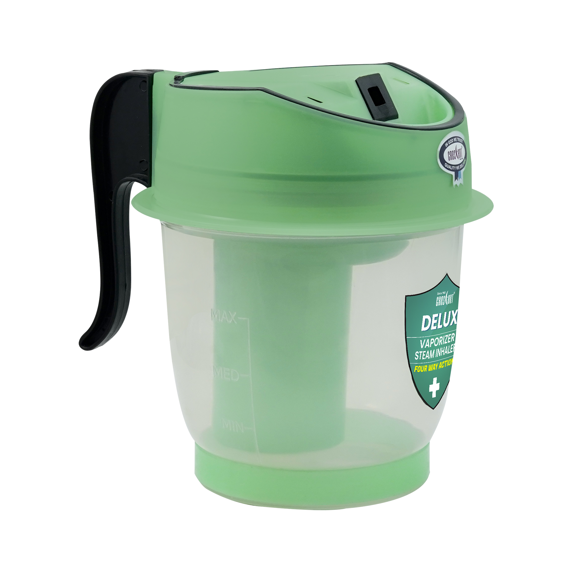 Crescent Delux Steamer for cold and cough, Facial Steamer, Steam Inhaler-Ice Green