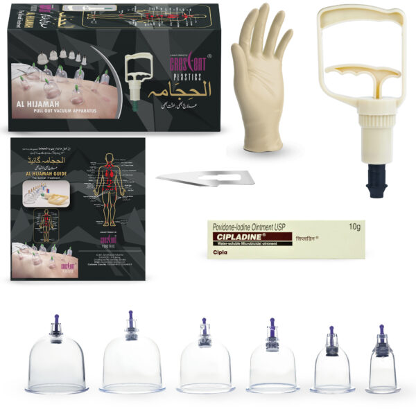 Crescent hijama cupping therapy kit