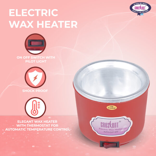 crescent electric wax heater shock proof