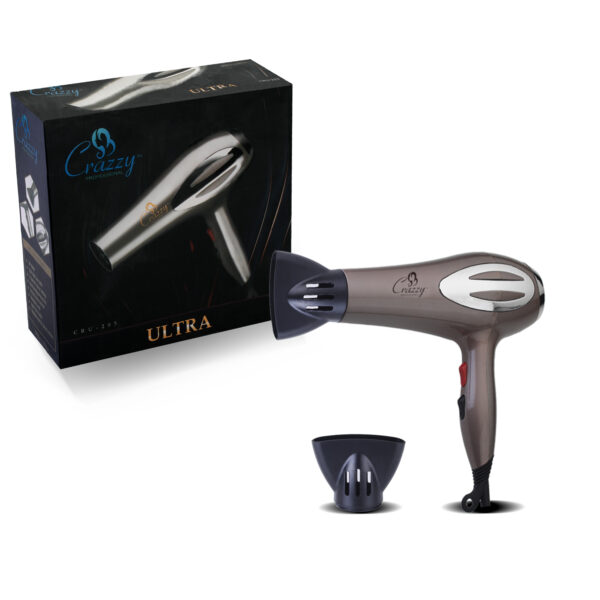 Crazzy Professional ultra Hair Dryer silver