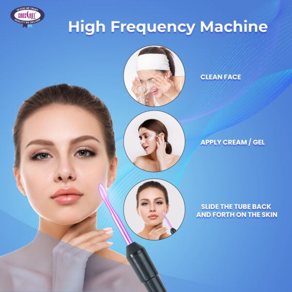 Crescent High Frequency Ozone Treatment Beauty Machine before use preparation