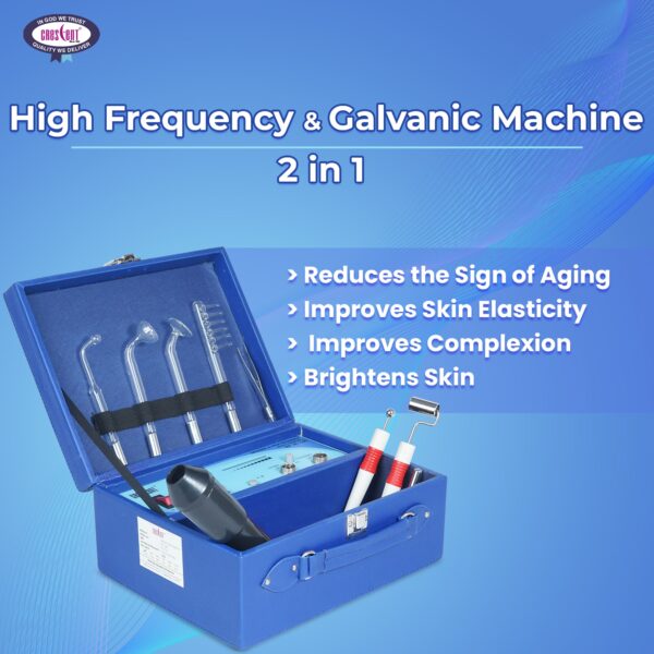 Crescent 2-IN-1 High Frequency and Galvanic Beauty Equipment skin brightness