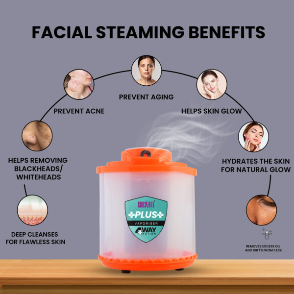 crescent plus facial steamer vaporiser natural glowing skin