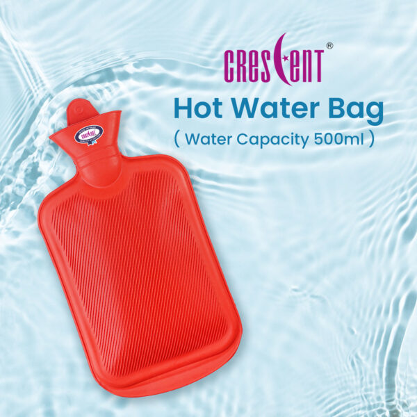 crescent hot water bag red