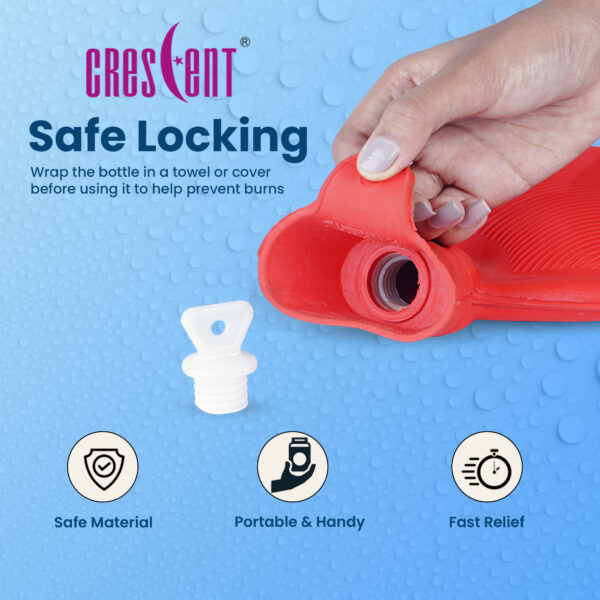 crescent hot water bag safe locking system