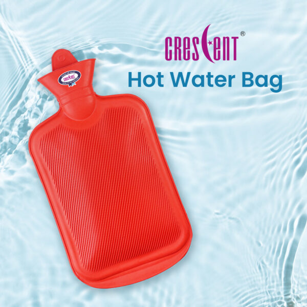 crescent hot water bag red