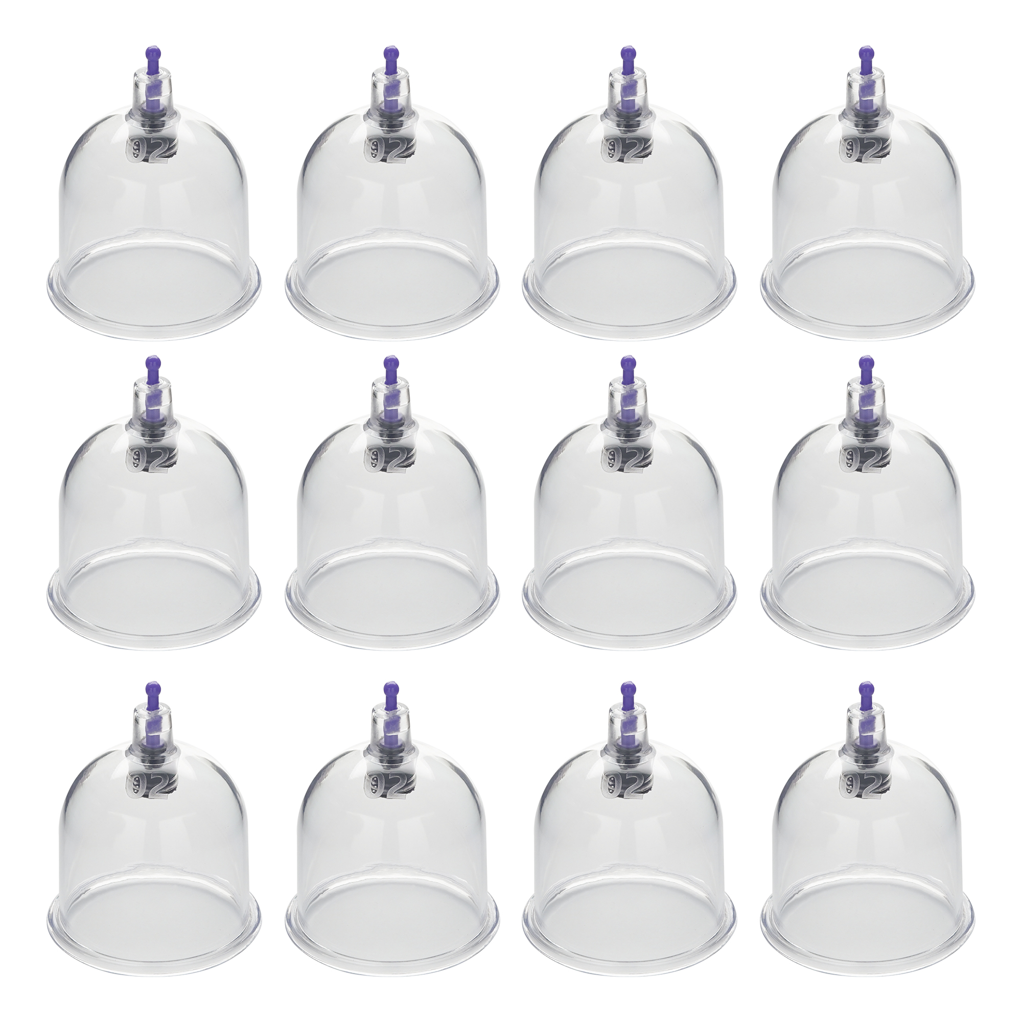 Crescent Hijama Cupping Therapy Cups(Only)| (Cup Size No:2, 12 Pcs)