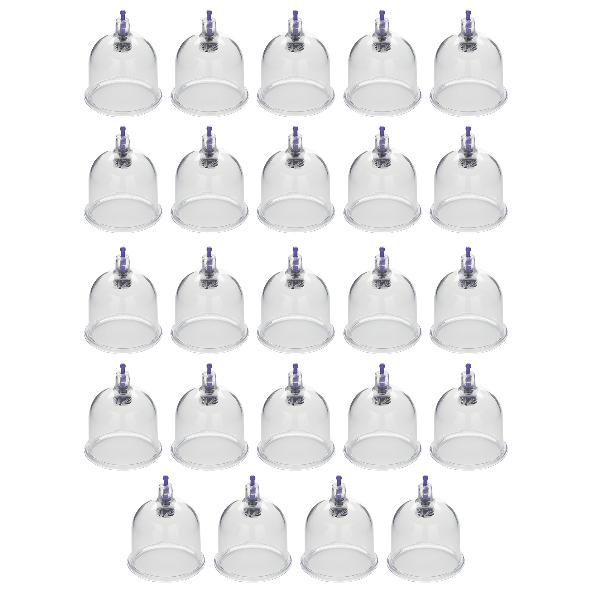 Crescent Hijama Cupping Therapy Cups(Only)| (Cup Size No:2, 24 Pcs)